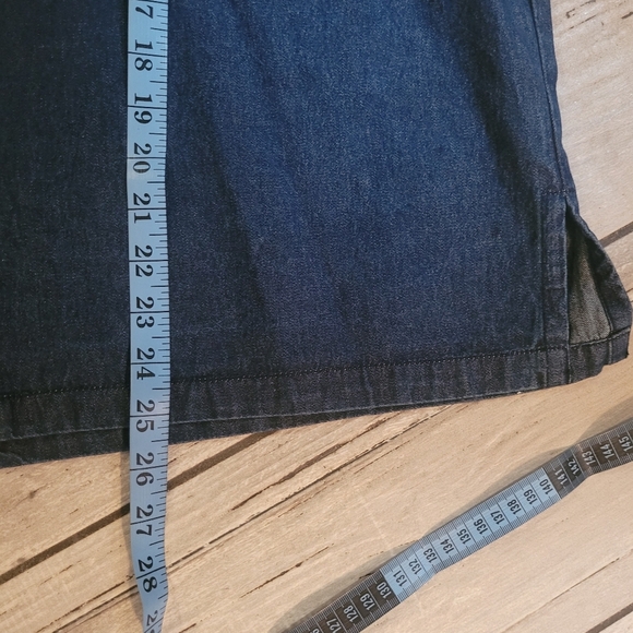 Womens 3X Lightweight Denim Embroidered Paisley Floral Pop-over Blouse Top Boho - Picture 12 of 13